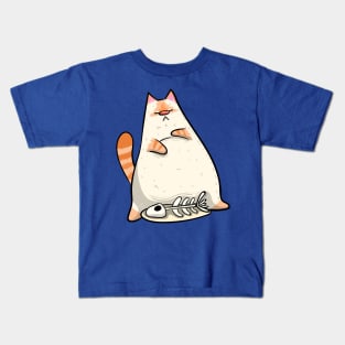 Red Point Siamese - Lazy Cat Design Kids T-Shirt